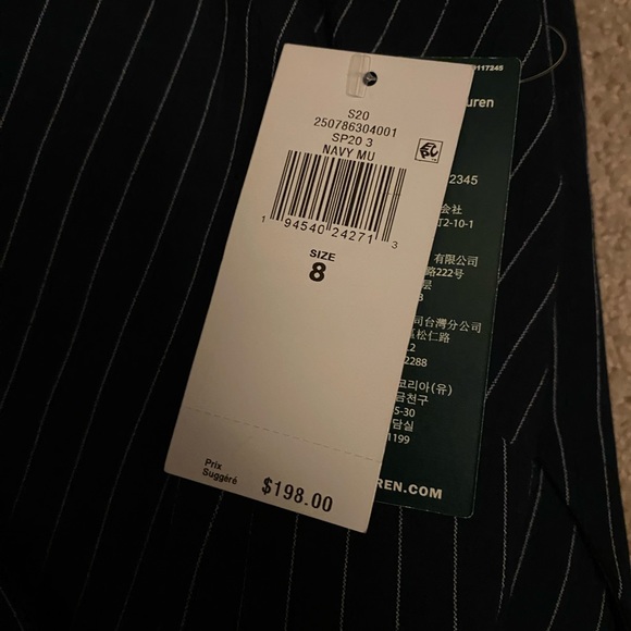 Navy Pin Stripe Ralph Lauren Jumpsuit - Picture 8 of 9